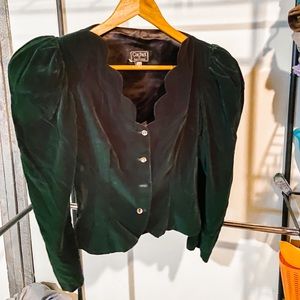 Forest Green velvet jacket